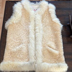 Vintage New Zealand lamb skin ladies vest.  Alpine Fashions.  Small Medium